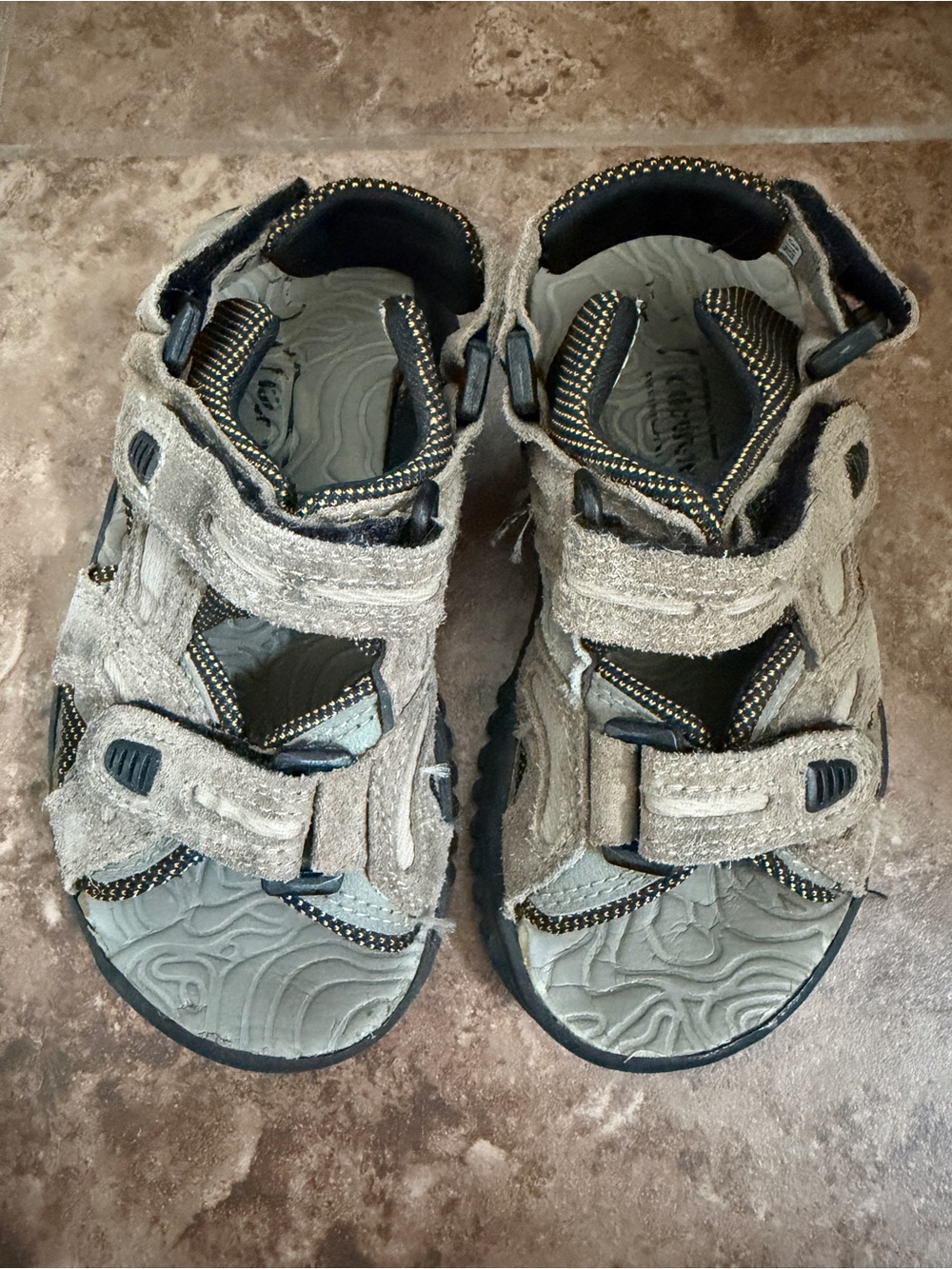 Kids Beige Gray Active Sandals with Adjustable Straps Size 12 Kid Connection